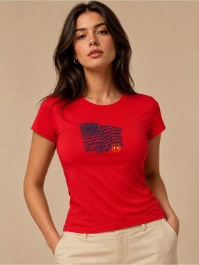 LG Red Graphic Short-Sleeve Tee